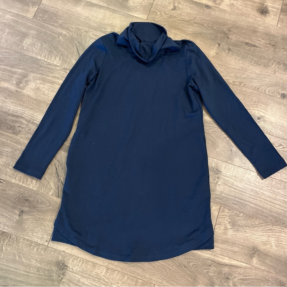 Pure J Jill Turtleneck Dress Size Small Blue Luxe Trecel